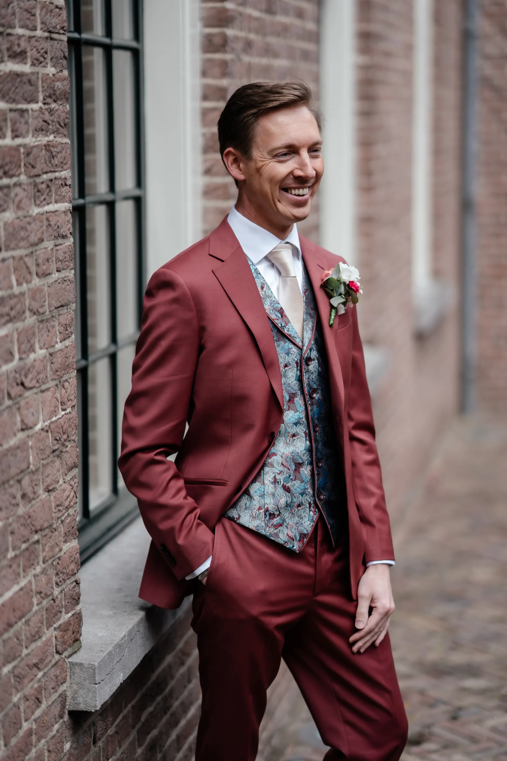 Trouwpak met print