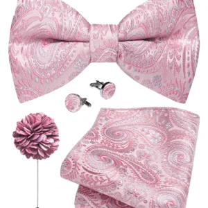 Roze luxe vlinderdas